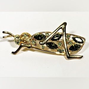 Vintage Grasshopper Brooch